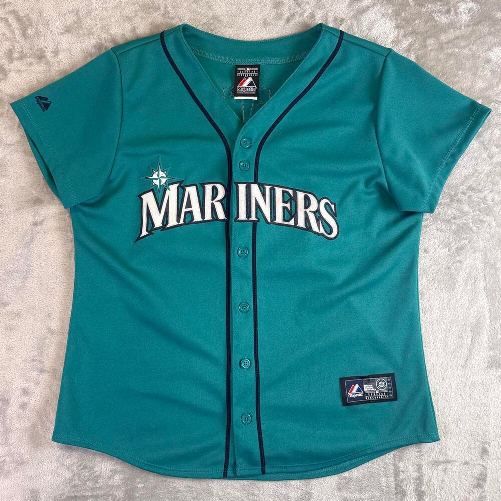 Y2K Seattle Mariners Robinson Cano 22 Majestic MLB Baseball Jersey Size Large